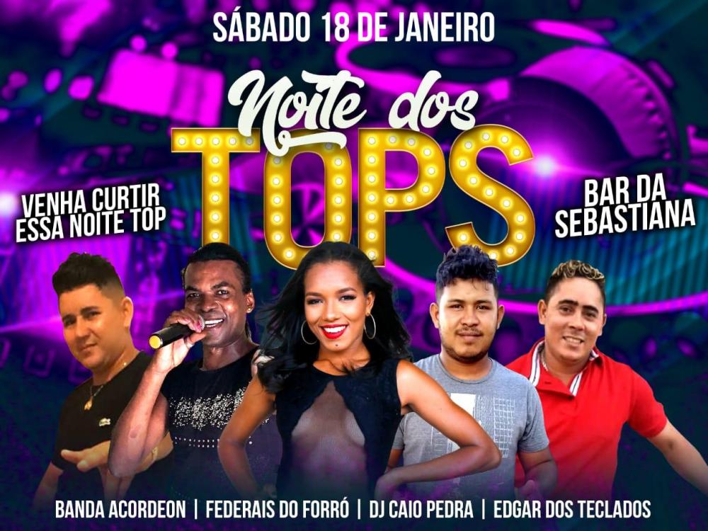 Bar da Sebastiana apresenta Noite dos Tops