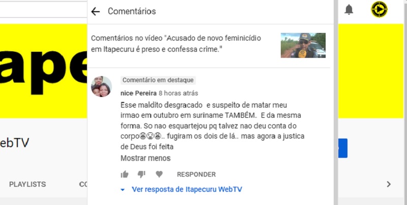 Família da 1ª vítima do assassino de Itapecuru no Suriname entra em contato com Itapecuru Webtv