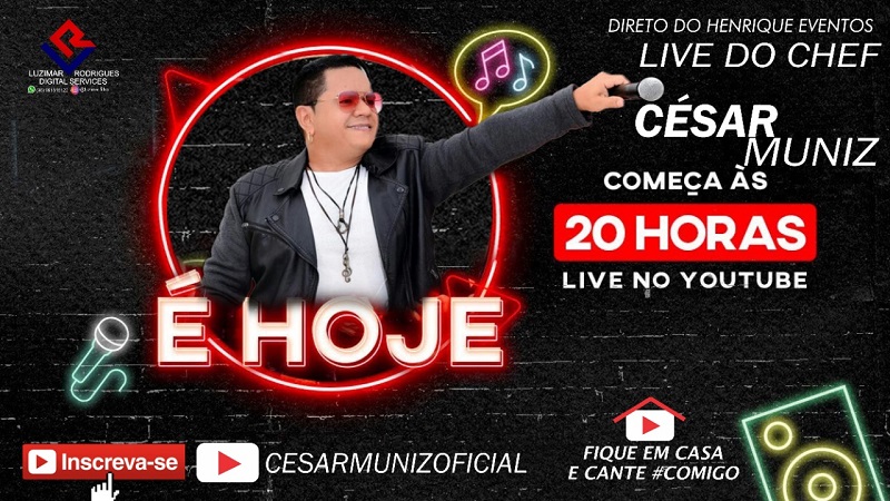 César Muniz dá show em LIVE histórica e leva itapecuruenses ao delírio via internet