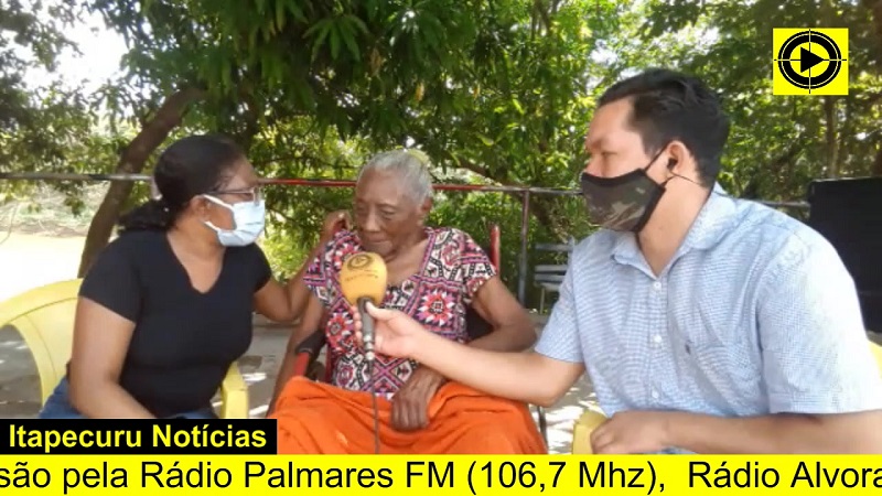 Dona Joana da Silva em entrevista à Itapecuru Webtv. Foto: Reprodução
