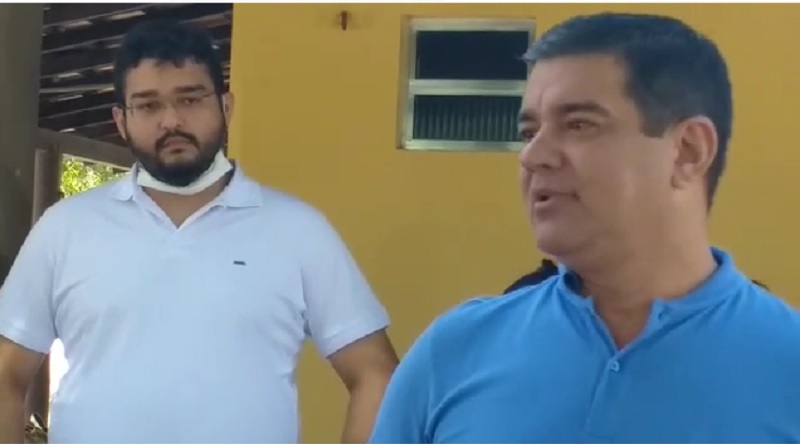 Júnior Marreca declarando apoio a Ricardo Lages em reunião política. Foto: Reprodução