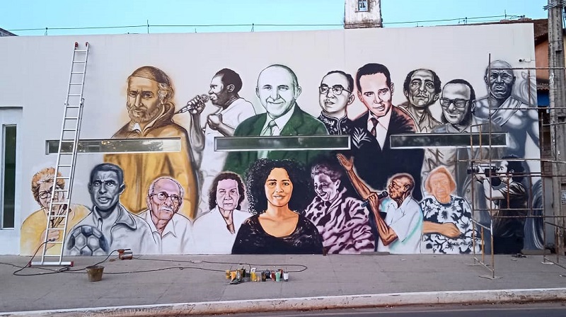 Painel produzido por Beto Diniz a pedido do MAVAM. Foto: Divulgação