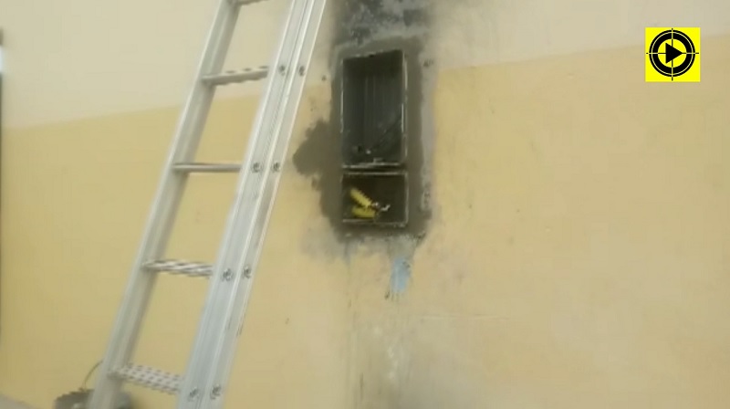 Quadro de distribuição de energia da escola da escola. Foto: João Di Bragança