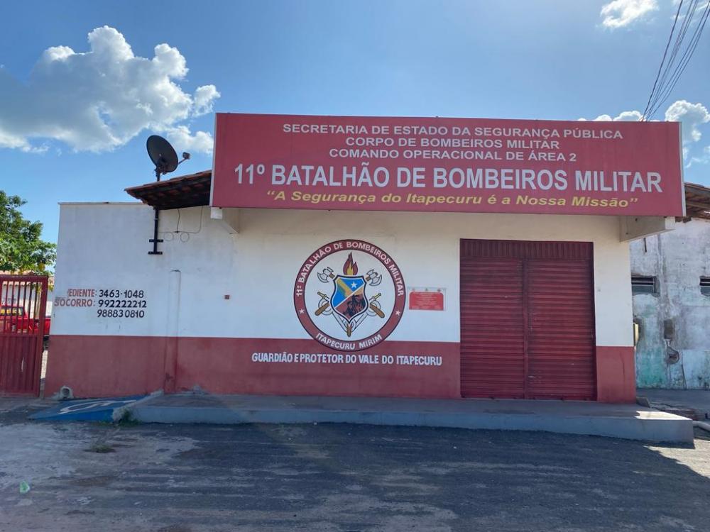 Quartel do 11º Batalhão de Bombeiros Militares em Itapecuru. Foto: Divulgação