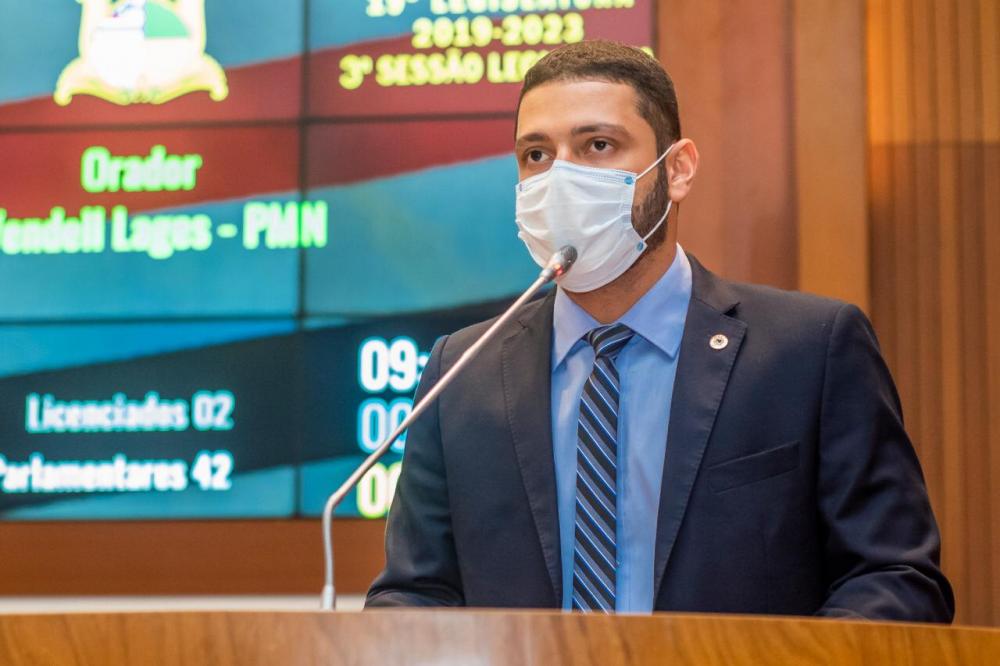 Deputado Wendell Lages (PMN) na tribuna da Assembléia Legislativa do Maranhão. Foto: Reprodução