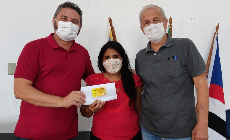 Sec Jowberth Alves, Célia Oliveira e o sec Rogério Baiano.