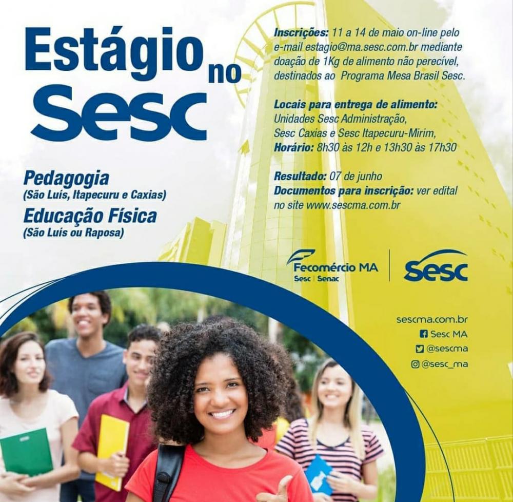 SESC MA abre seletivo para estágio em Itapecuru, São Luís e Caxias