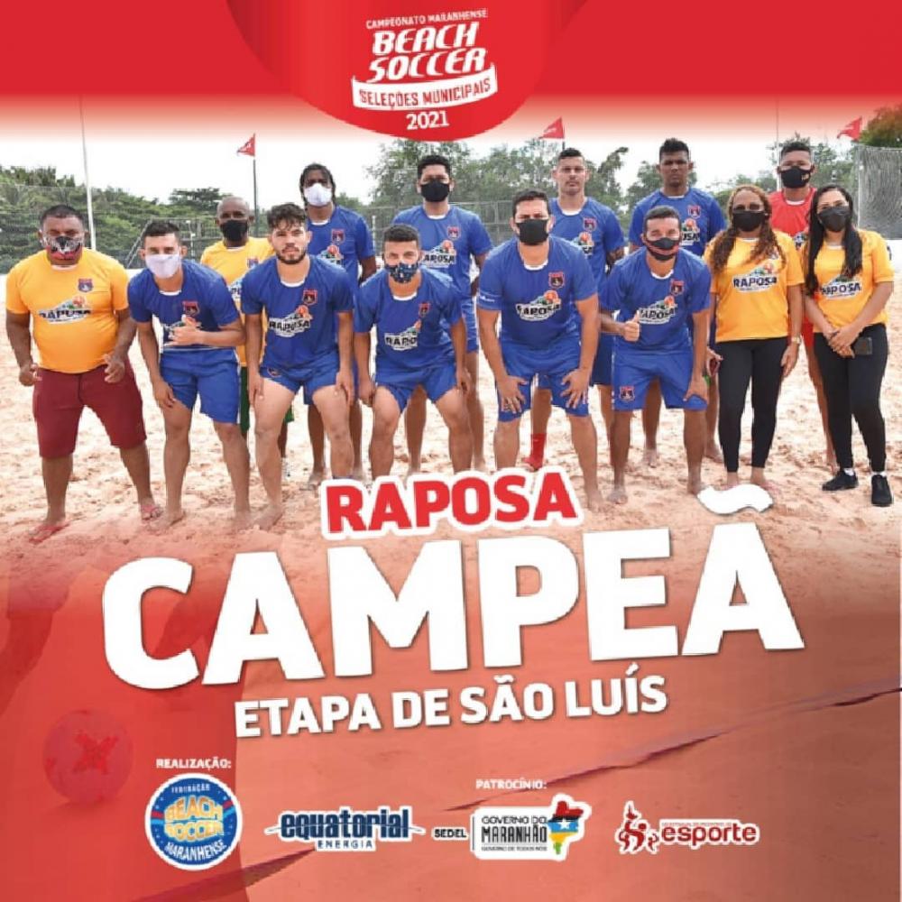 Raposa vence Paço do Lumiar e é campeã da etapa São Luís de beach soccer