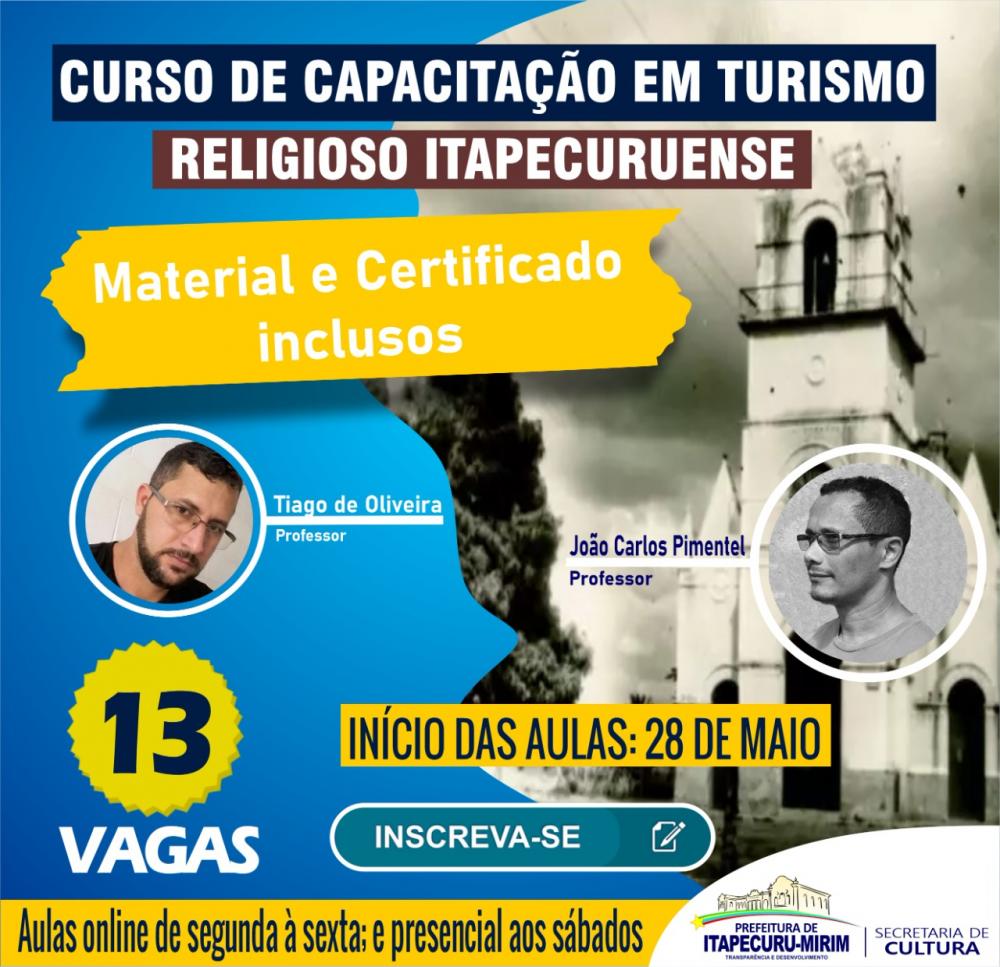 Prefeitura de Itapecuru realizará curso de Turismo Religioso local
