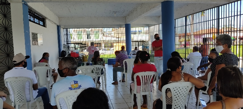 Local de vacinação na Biblioteca Pública Benedito Buzar, Itapecuru Mirim. Foto: João do Bragança.