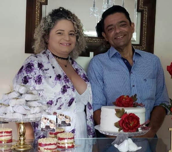 Mariana Bandeira e André Veras no momento do 