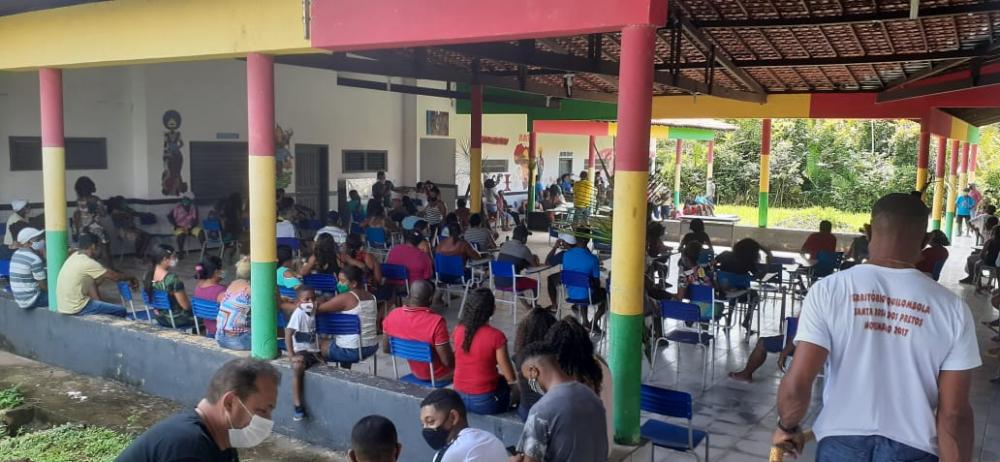 Dia de vacinação na comunidade Santa Rosa, em Itapecuru Mirim. Foto: Arquivo itapecuru Webtv