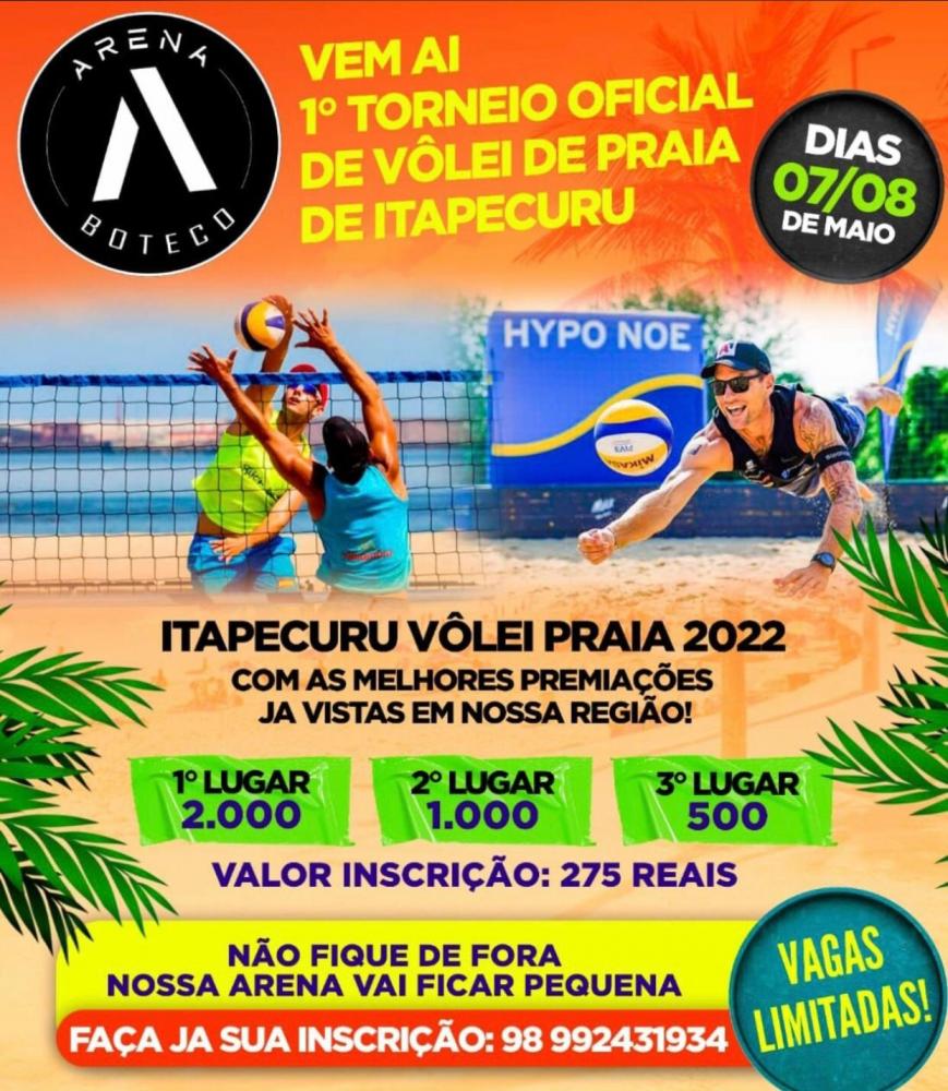 Itapecuru sediará 1° Torneio Oficial de Vôlei de Praia em maio