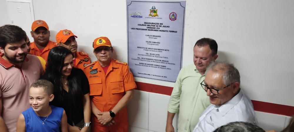 Inauguração do Colégio Militar 2 de Julho em Itapecuru Mirim. Foto: Da redação 