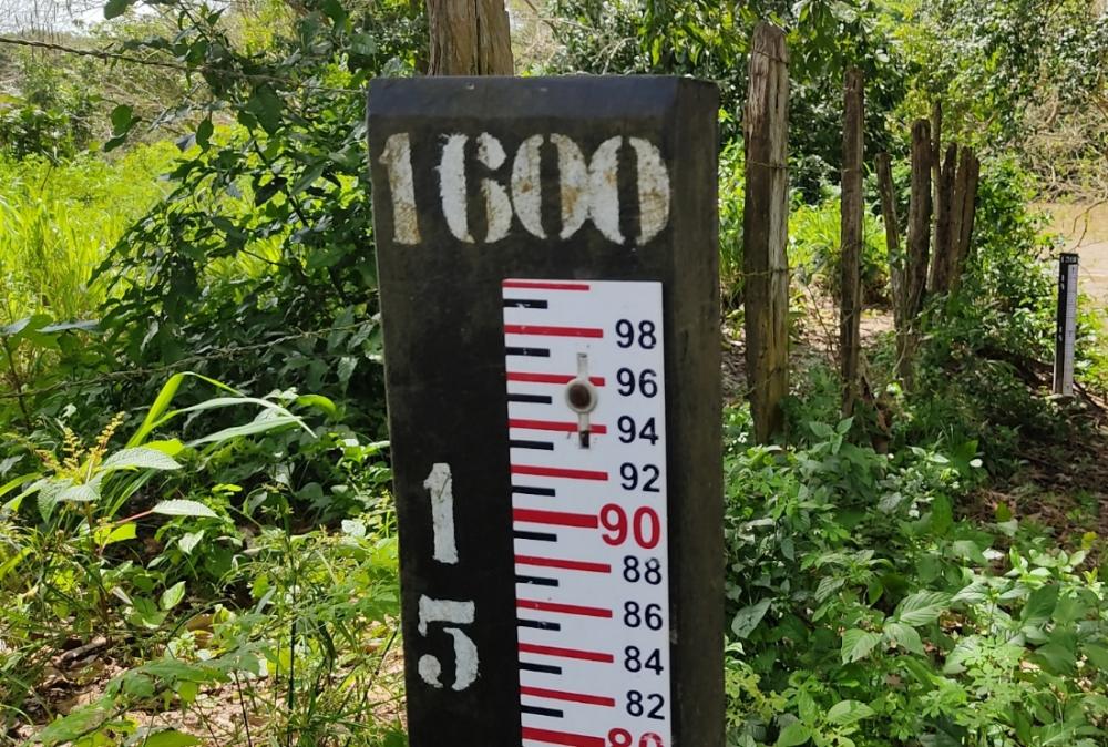 Escalas fluviométrica às margens do rio Itapecuru. Foto: João de Bragança 