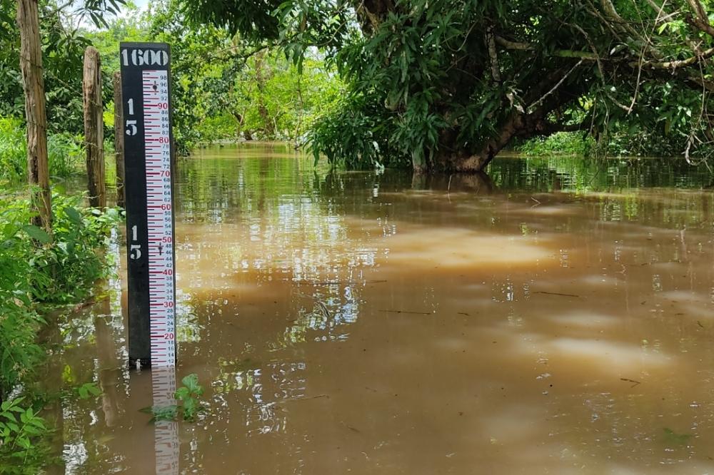 Escalas fluviométrica às margens do rio Itapecuru. Foto: João de Bragança 