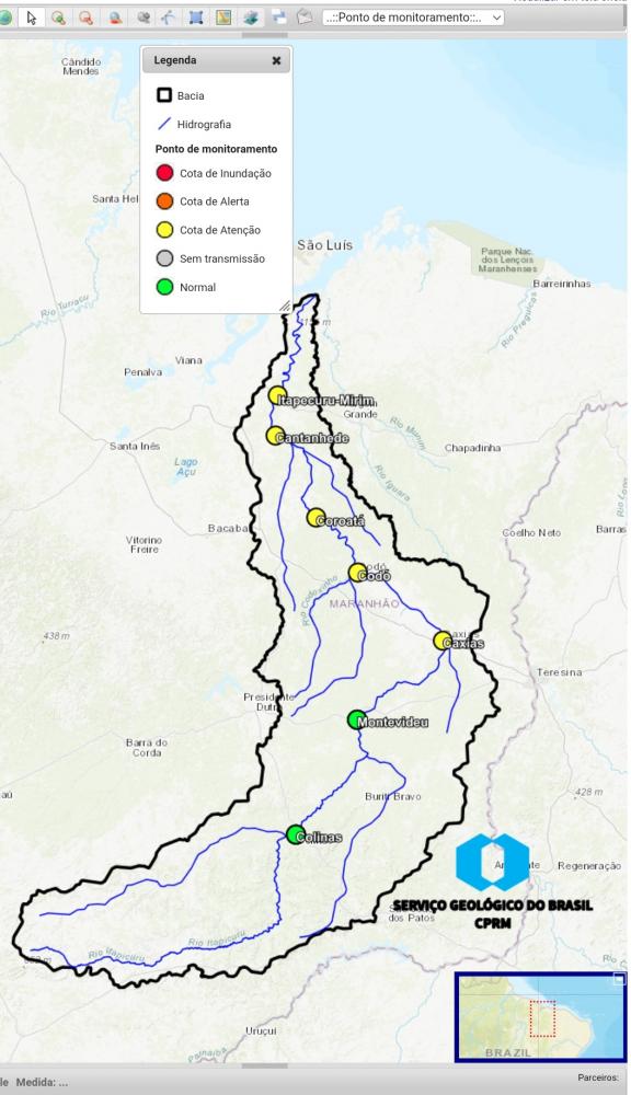 Rio Itapecuru baixa e todas as cidades saem da cota de inundação
