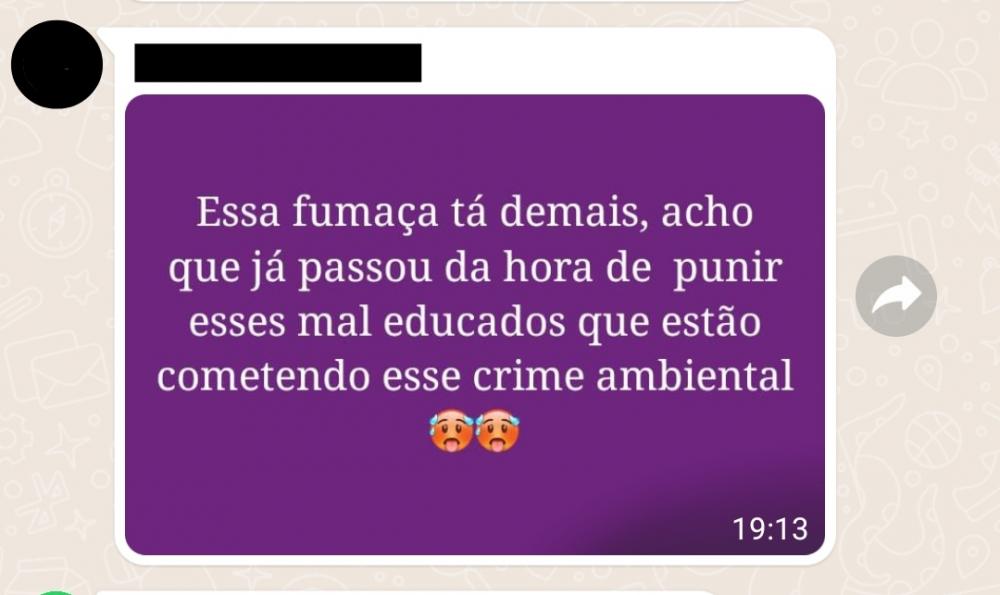 Manifestação de moradores em grupos de mensagens de Itapecuru Mirim. Foto: Reprodução.