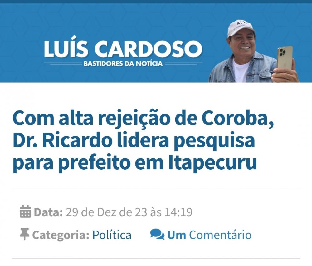 Blog divulga cenário político de Itapecuru Mirim para 2024