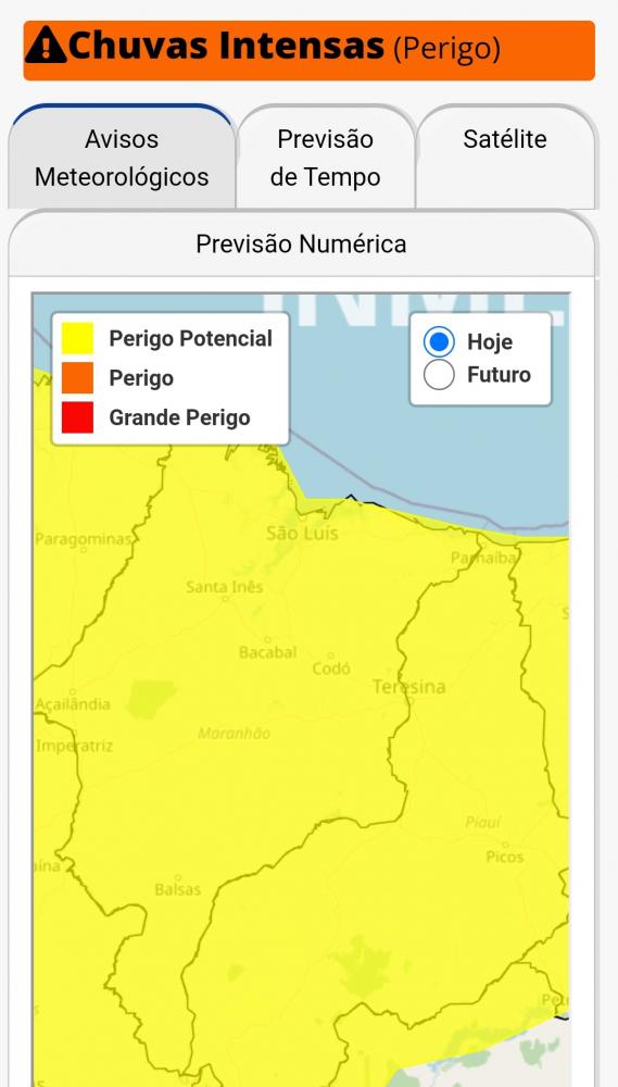 Itapecuru Mirim está entre as 85 cidades em alerta de chuvas fortes no início da semana