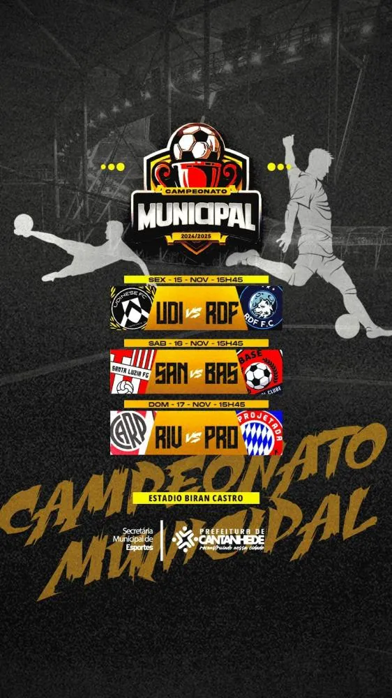 Campeonato municipal de futebol começa nesta sexta-feira (15) em Cantanhede