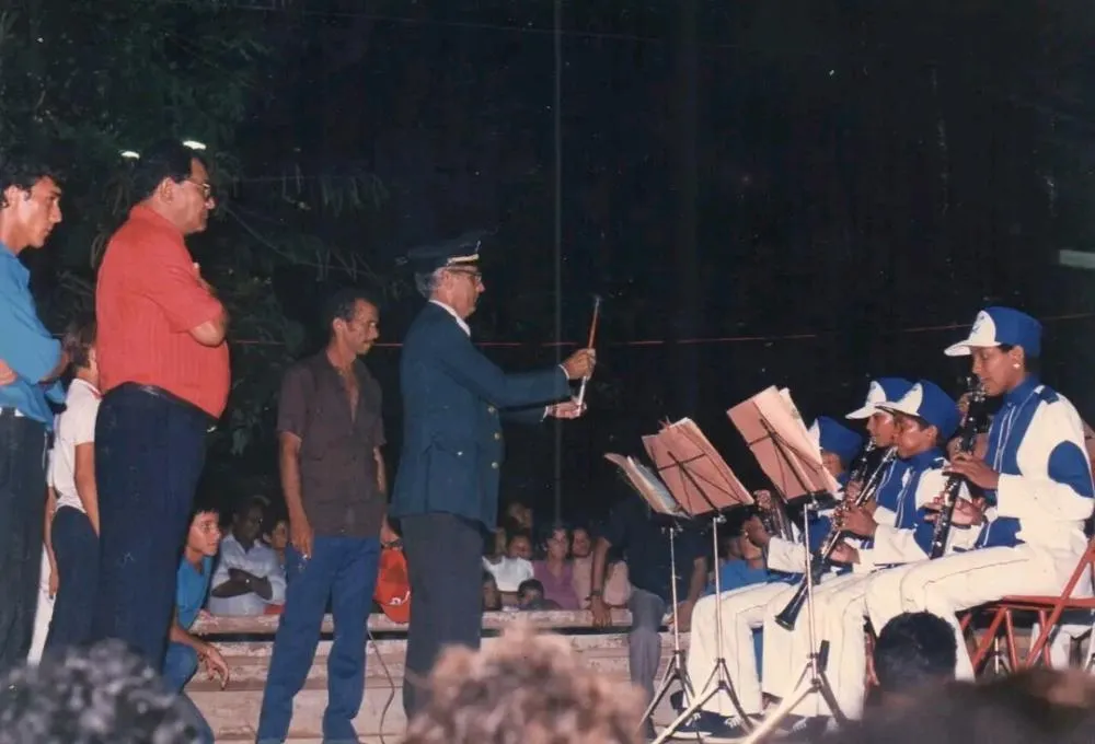 Banda de Música Joaquim Araújo em sua primeira apresentação em 1992. Imagem: ©Leonardo Araújo 