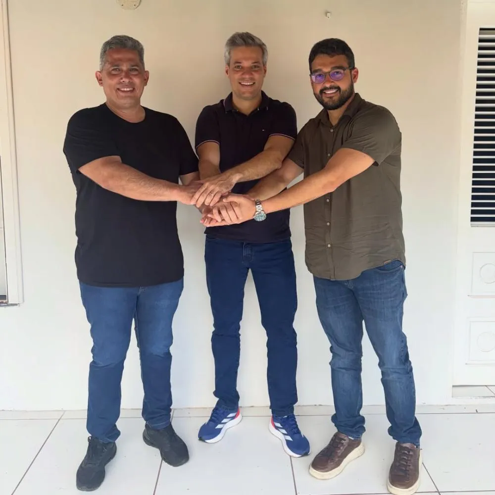(dir) Hélio Lucena, Neto Evangelista e Ricardo Lages (esq). Foto © Reprodução Redes Sociais 