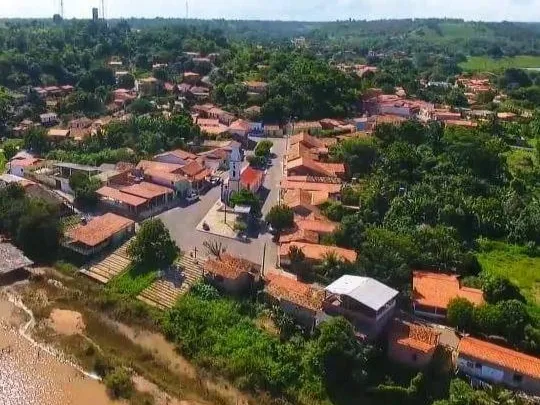 Vista aérea da cidade de Milagres do Maranhão - MA. Imagem © Reprodução Redes Sociais 