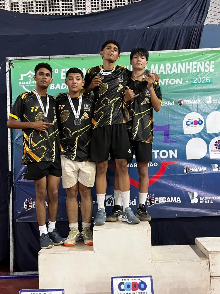 Equipes itapecuruenses conquistaram o 1° e 2° lugares na etapa do maranhense de Badminton em Codó - MA. Imagem © Divulgação 